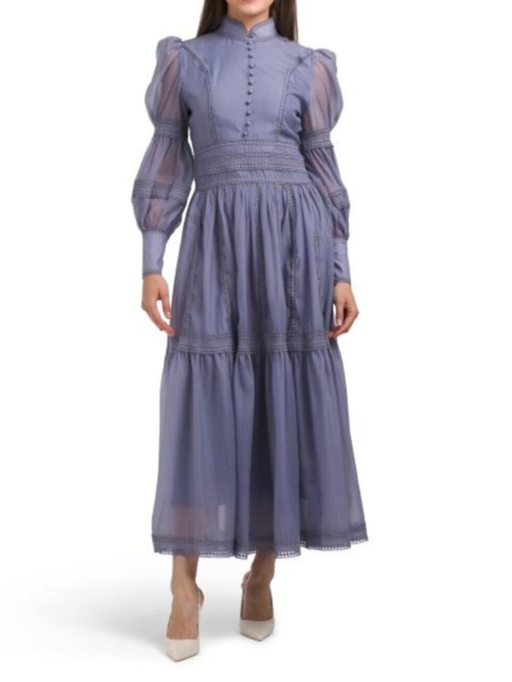 DALIA MACPHEE Long Sleeve Maxi Dress